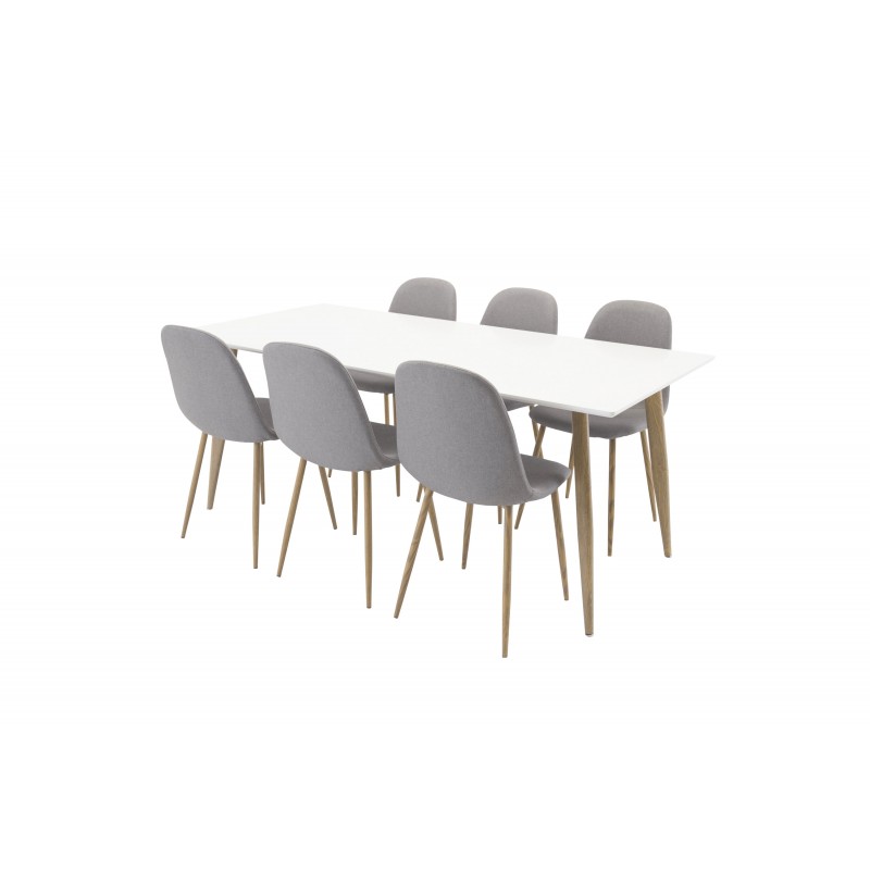 Spisebordssæt Polar med Spisebordsstole Polar