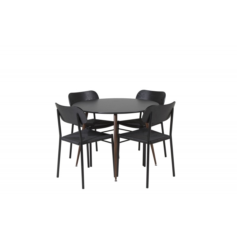 Rundt Spisebordssæt Plaza med stole Polly