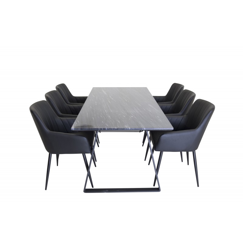 Spisebordssæt Estelle med stole Comfort