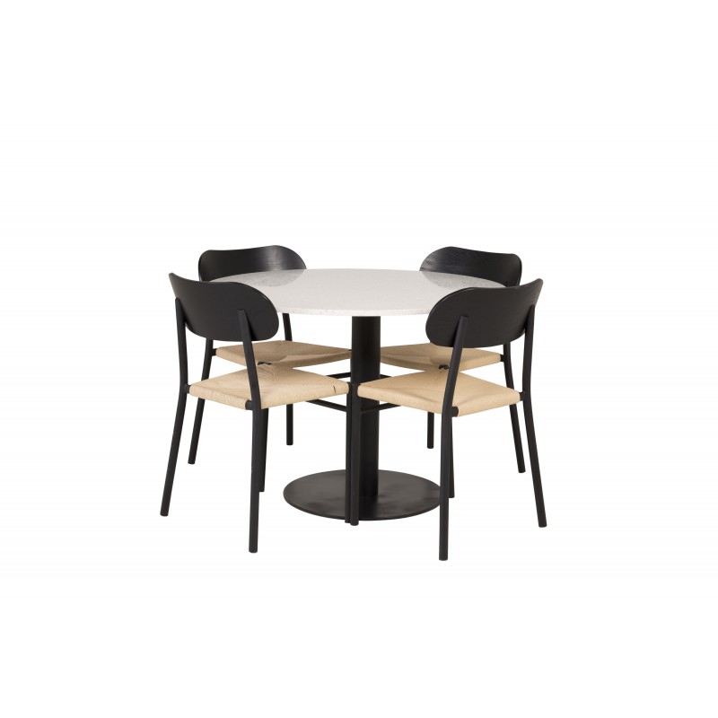 Rundt Spisebordssæt Razzia med stole Polly