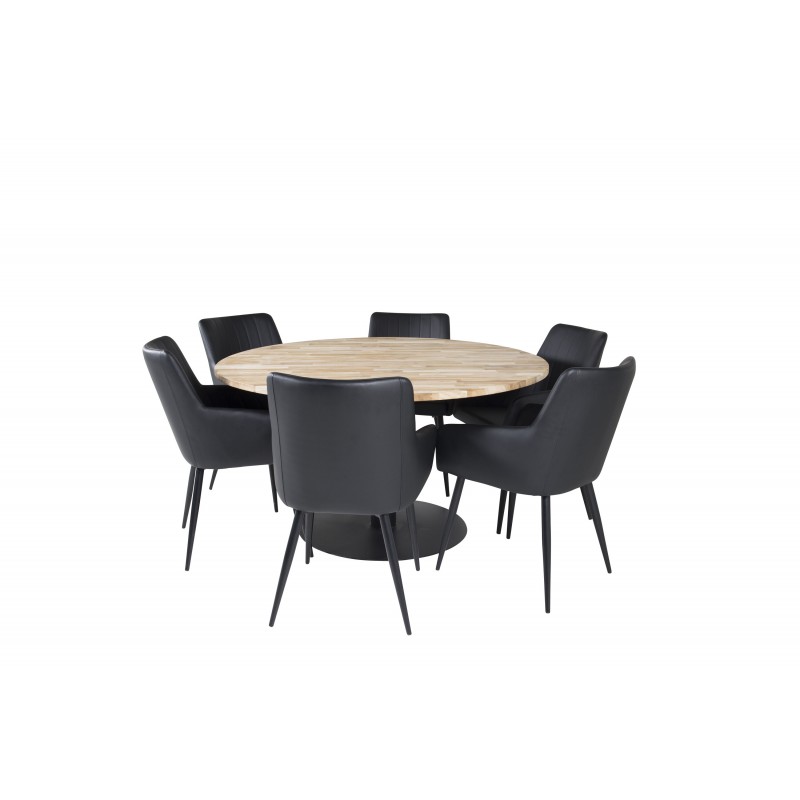 Rundt Spisebordssæt Cirebon med Komfort Stole