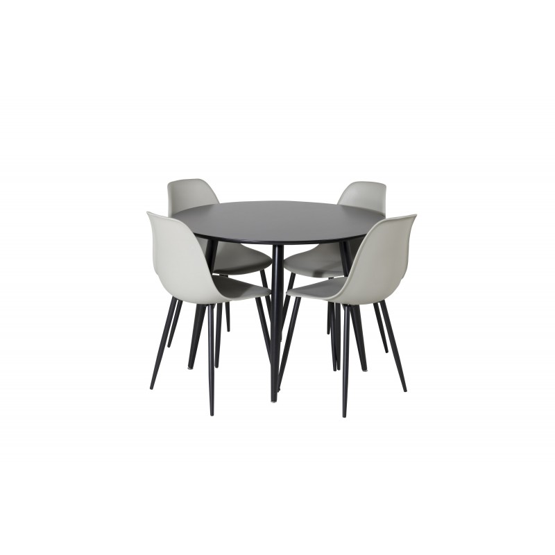 Rundt Spisebordssæt Plaza med stole Polar