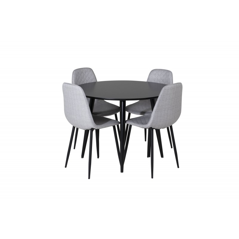 Rundt Spisebordssæt Plaza med stole Polar