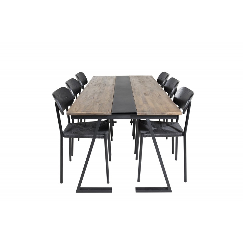 Spisebordssæt Jakarta med Spisebordsstole Polly