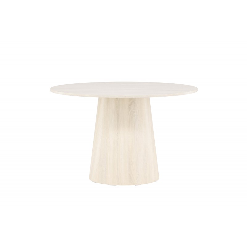 Lanzo Rundt spisebord  Ø120cm- Hvidpigmenteret