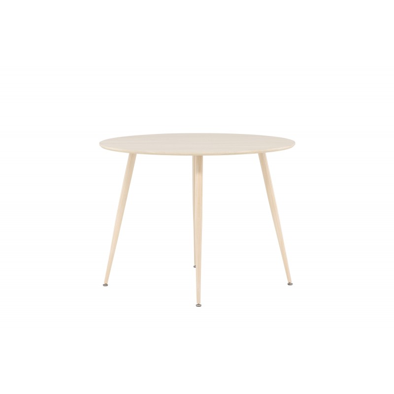 Plaza Rundt spisebord Ø100 cm - Hvidpigmenteret