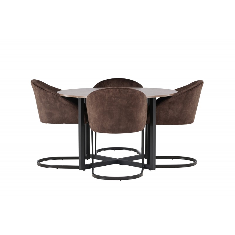 Spisebordssæt Durango med stolene Evening