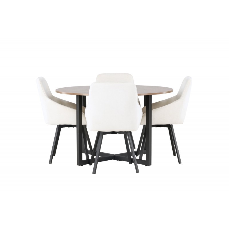 Rundt Spisebordssæt Durango med stole Rosie