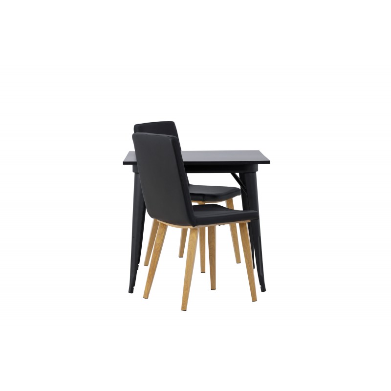 Spisebordssæt Tempe med Spisebordsstole Today  - Sort