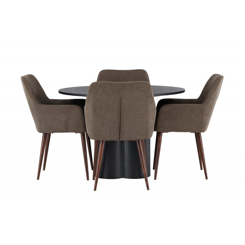 Olivia Rundt Spisebordssæt med Tomorrow Stole