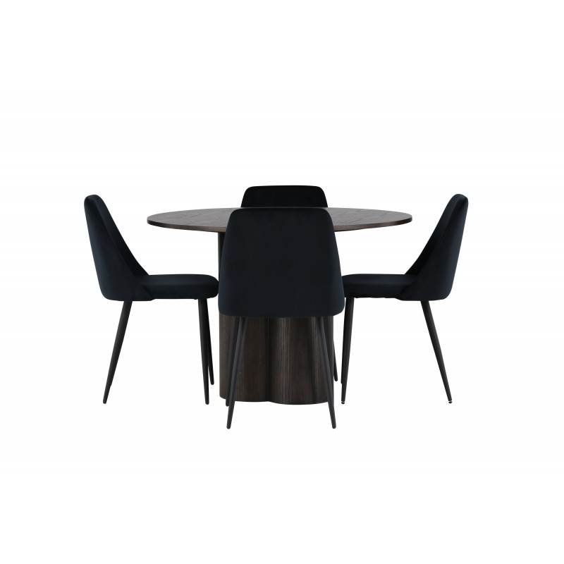 Rundt Spisebordssæt Olivia med stolene Night