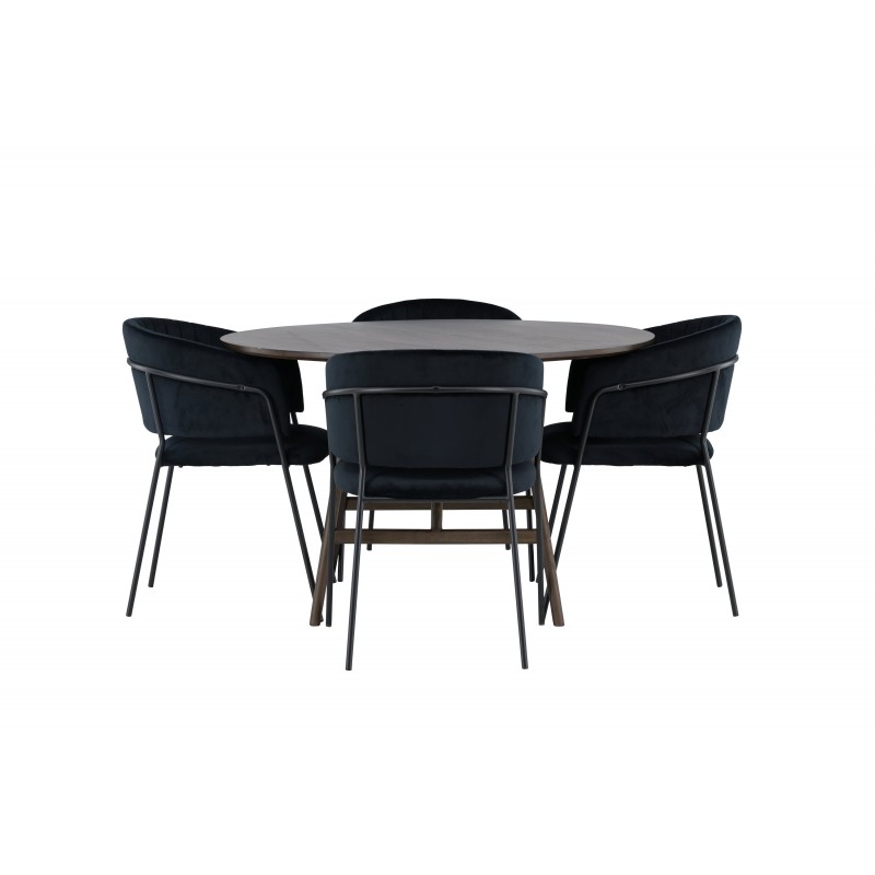 Rundt Spisebordssæt Kaseindon med stole Selma