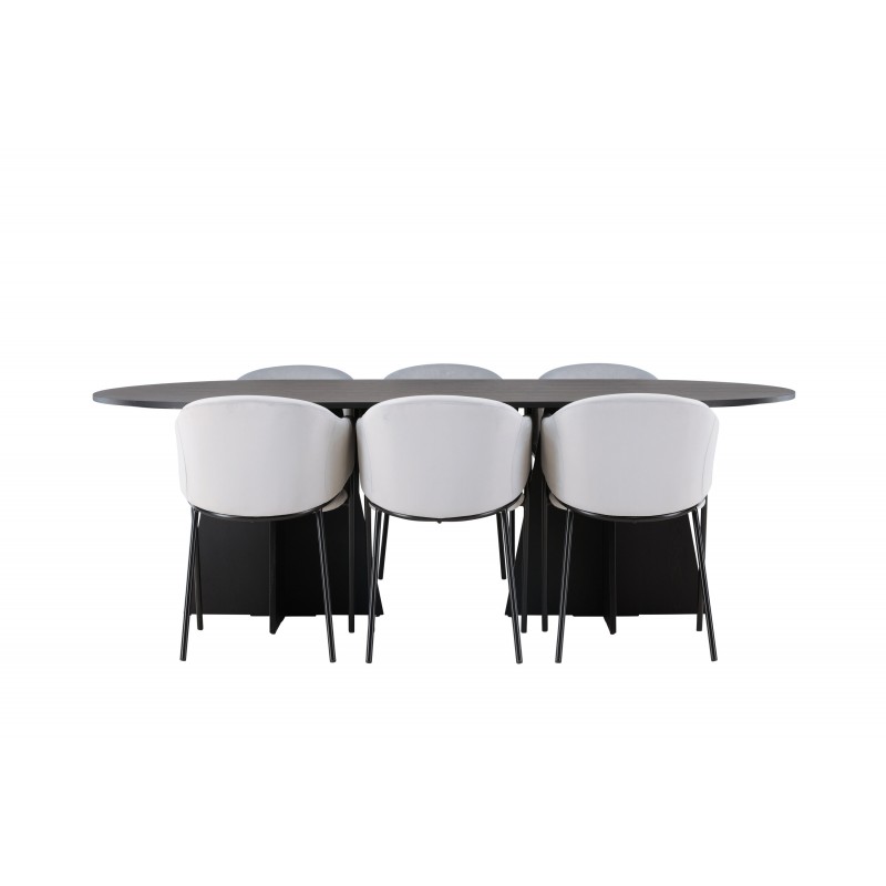 Spisebordssæt Bootcut med Evelina stole