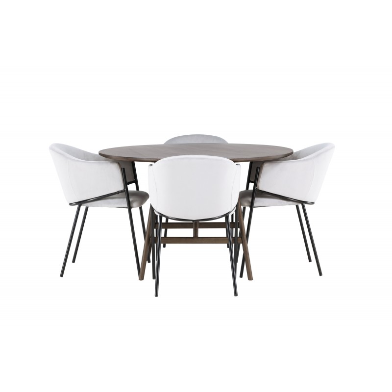 Rundt Spisebordssæt Kaseindon med stolene Evelina