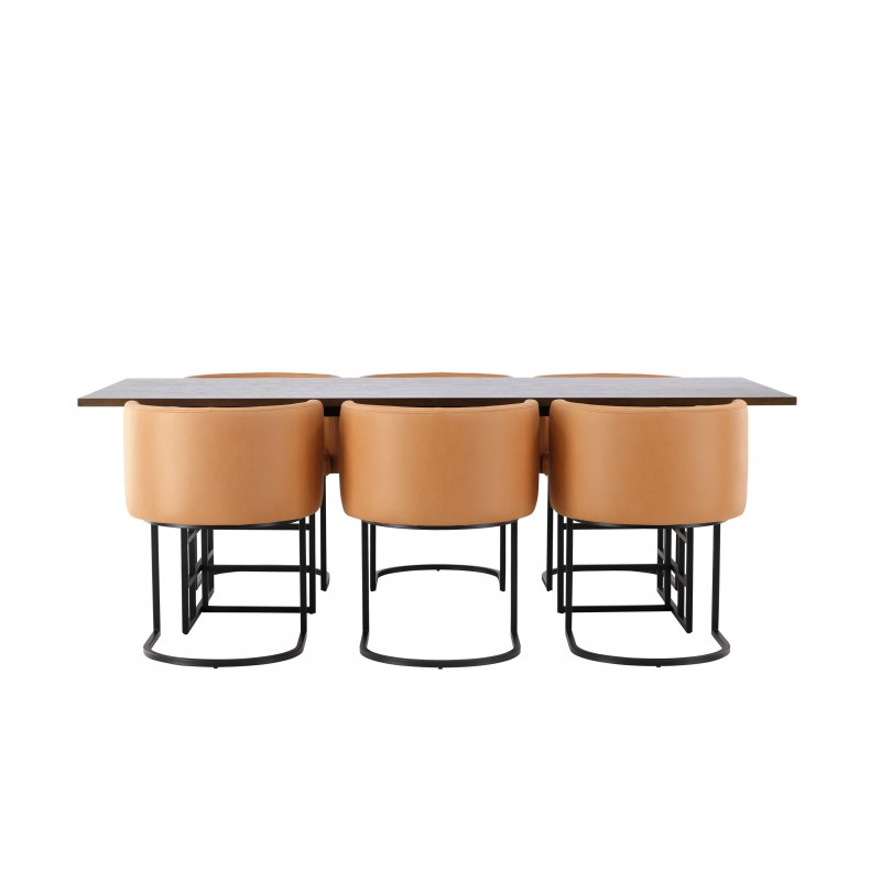 Spisestuesæt Ystad med Spisebordsstolene Simrishamn  - Brun