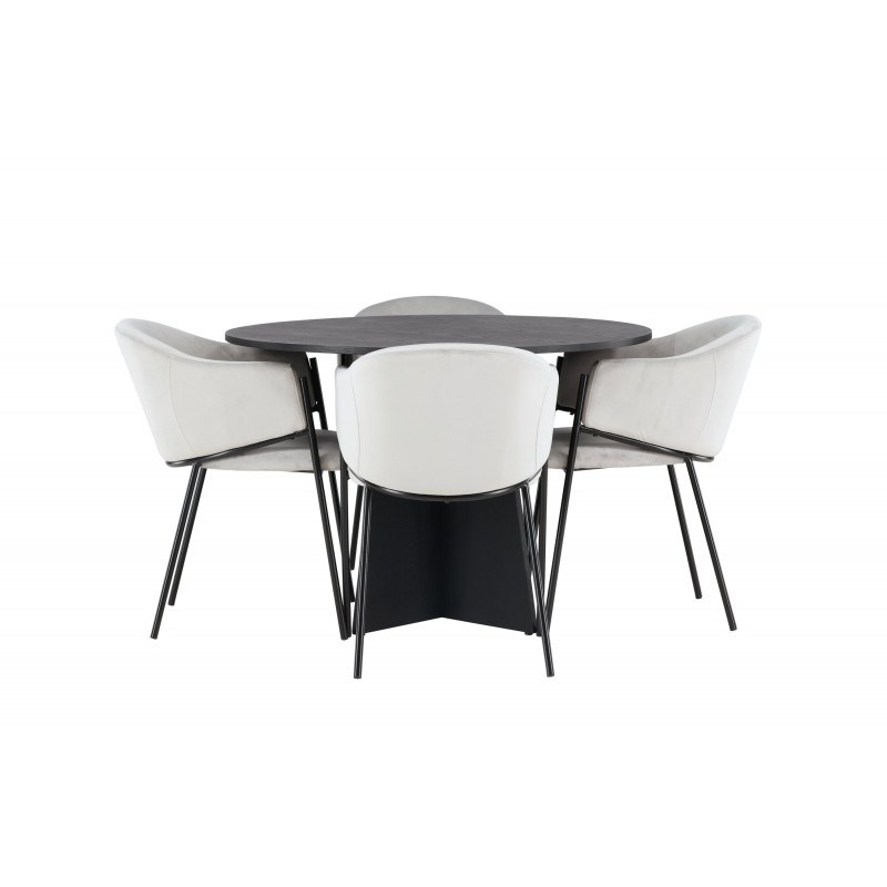 Rundt Spisebordssæt Bootcut med stole Evelina