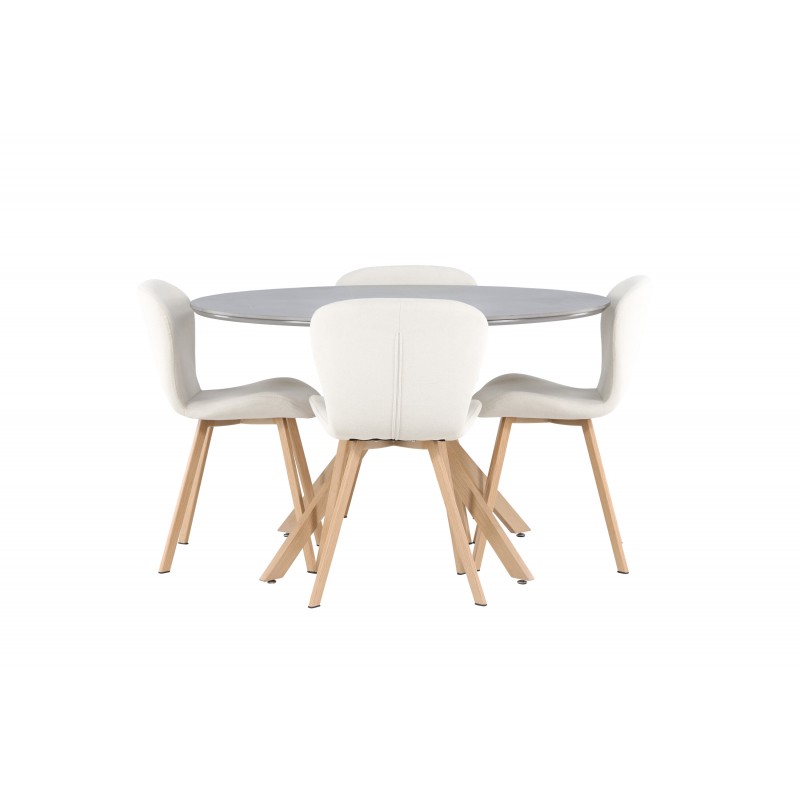 Rundt Spisebordssæt Piazza med stole Lilja