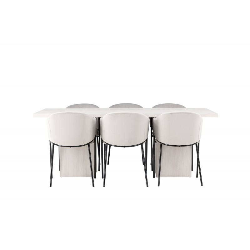 Spisebordssæt Olga med Evelina Spisebordsstole