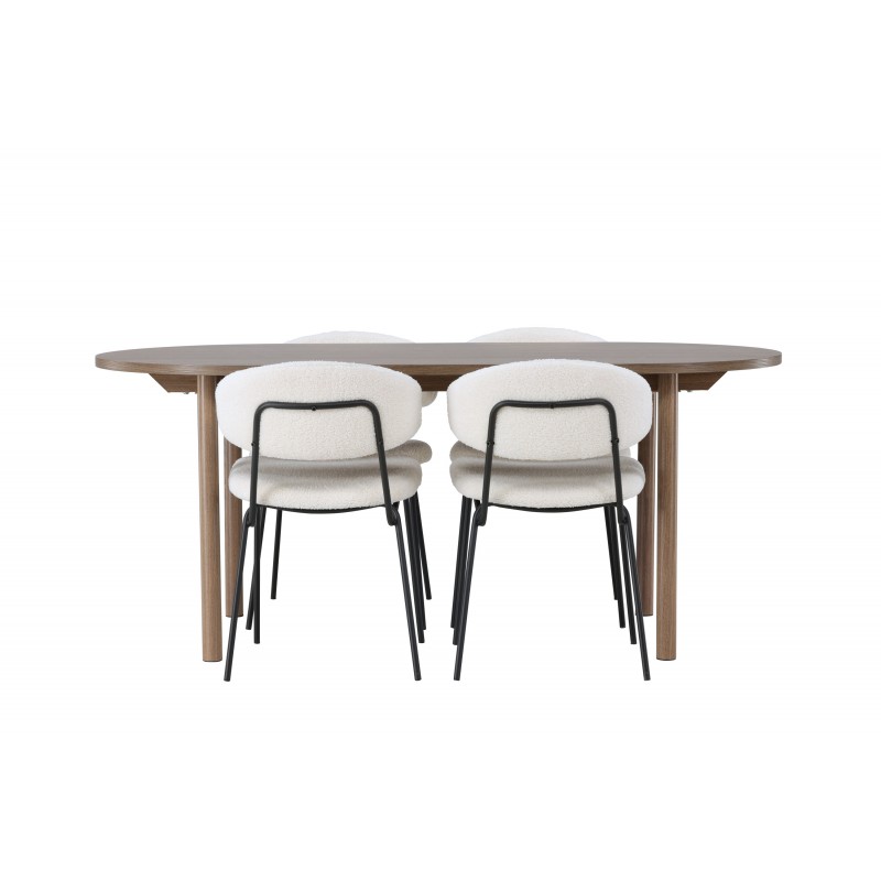 Spisebordssæt Andy med stolene Chico