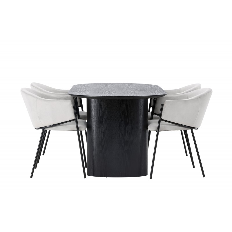 Spisebordssæt Isolde med stole Evelina