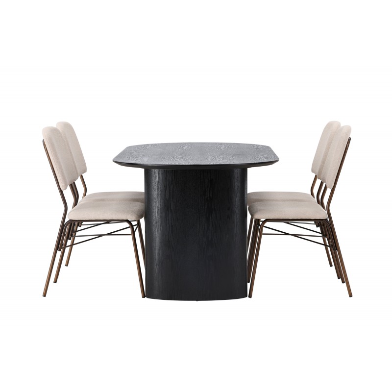 Spisebordssæt Isolde med stole Seda