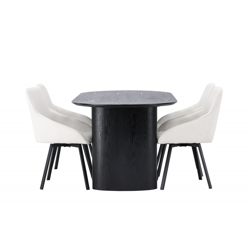 Spisebordssæt Isolde med stole Rosie