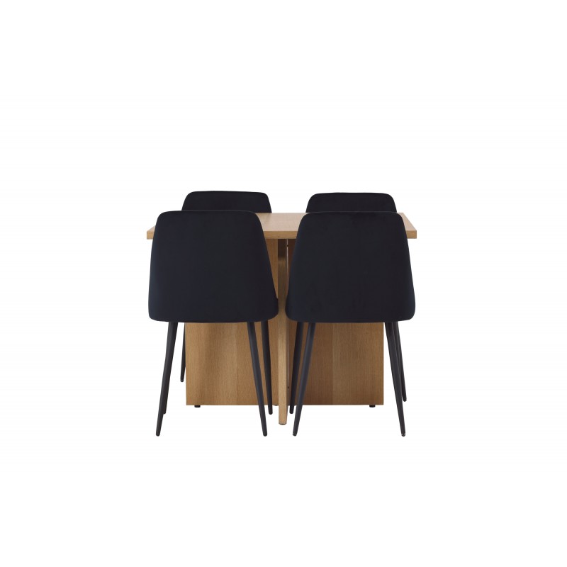 Spisebordssæt Leo med Spisebordsstole Night