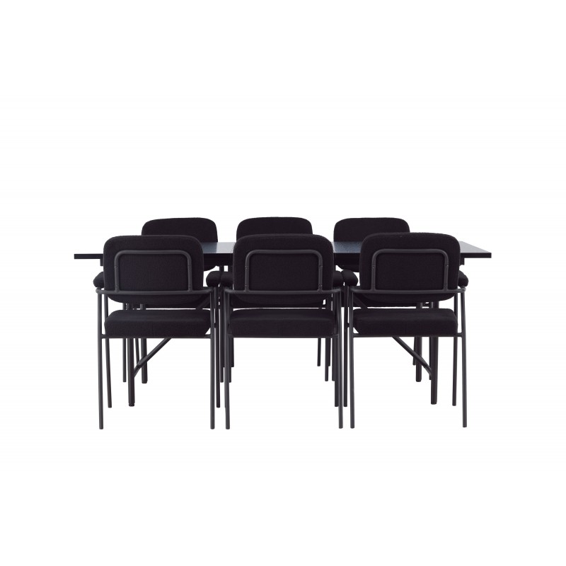 Spisebordssæt Astrid med Yesterday Spisebordsstole  - Sort