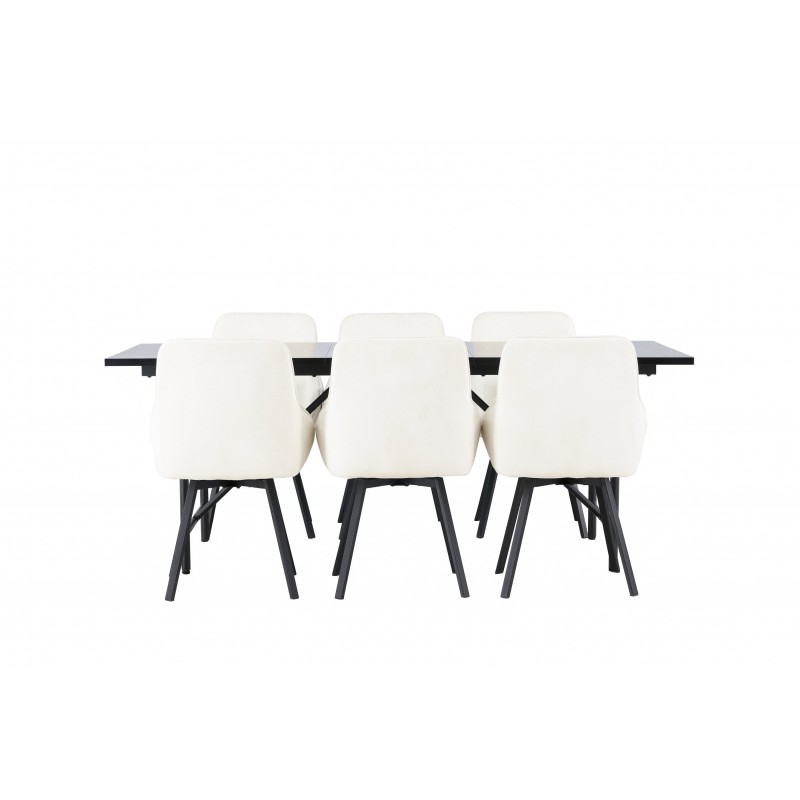 Spisebordssæt Astrid med Spisebordsstole Rosie