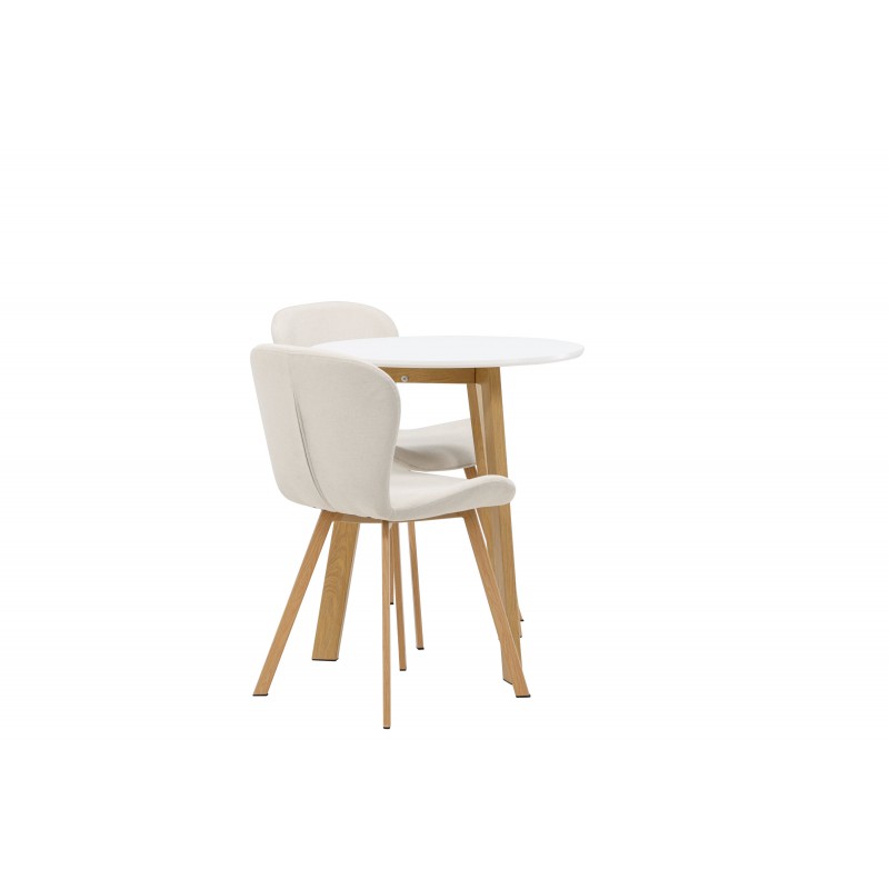 Rundt Spisebordssæt Leonora med stole Lilja