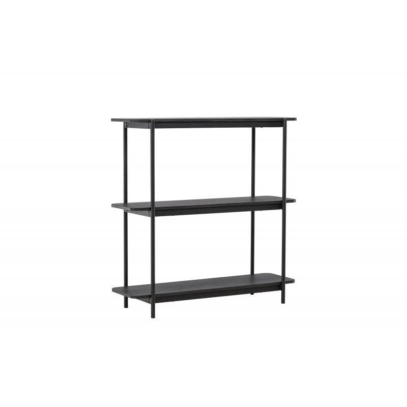 Heim konsolbord, med 2 hylder - Sort MDF og stål billede