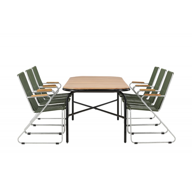 Holmbeck Loungesæt - Havemøbelsæt - Grøn,Natur