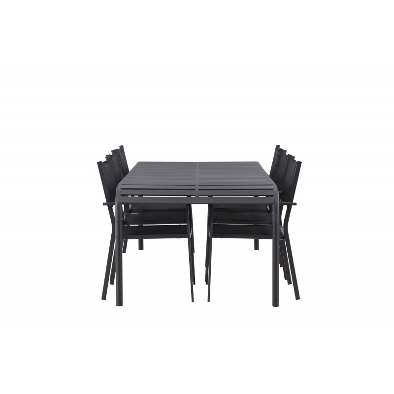 Borneo Loungesæt - Havemøbelsæt - Sort