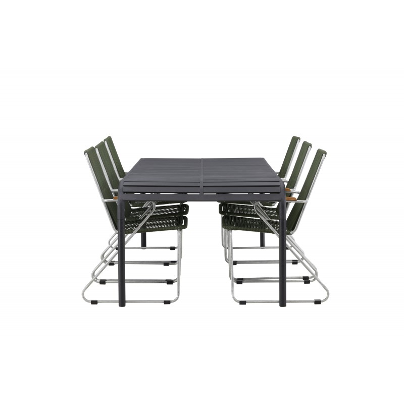 Borneo  Spisebordssæt - Sort,Grøn