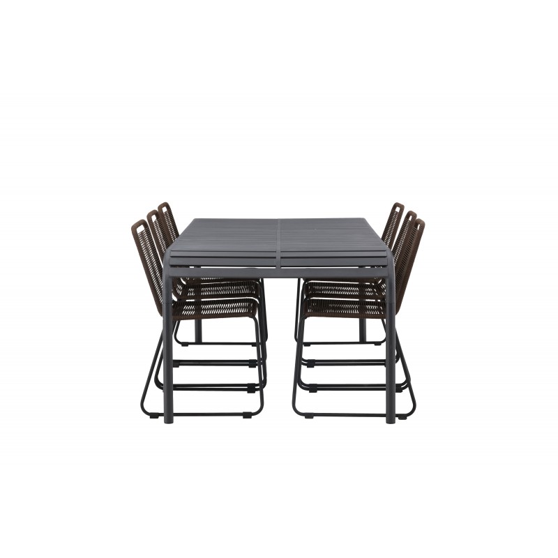 Borneo  Spisebordssæt - Sort,Brun