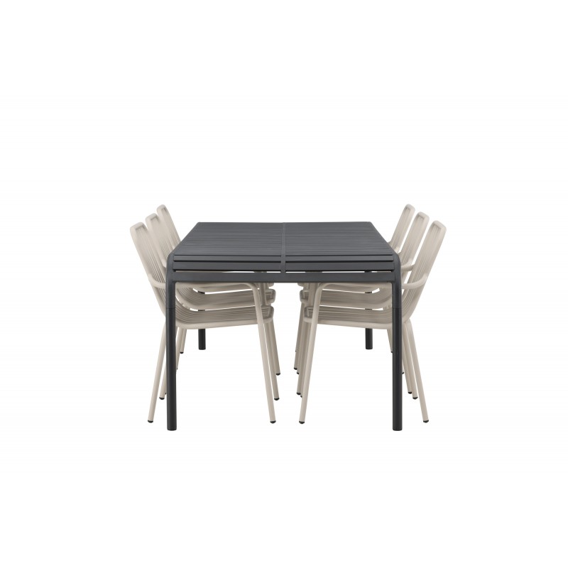 Borneo t Loungesæt - Havemøbelsæt - Beige,Sort