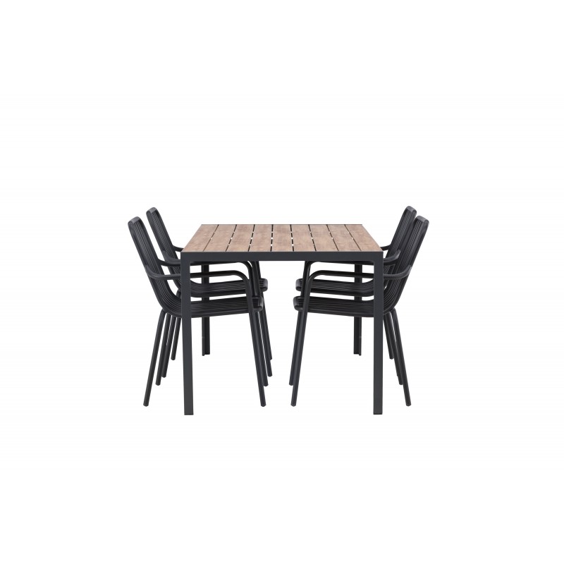 Break  Loungesæt - Havemøbelsæt - Sort,Natur