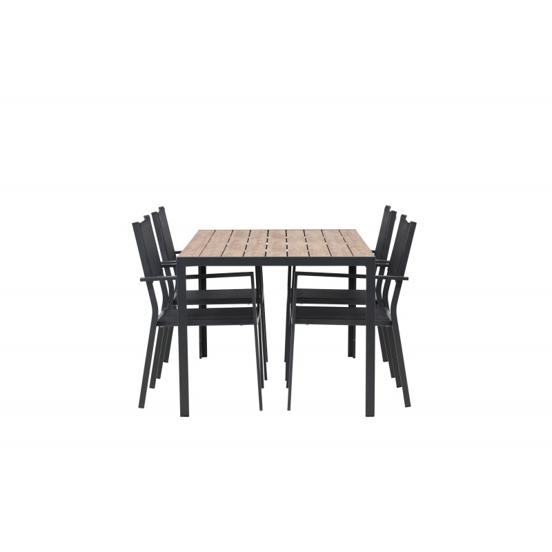 Break Loungesæt - Havemøbelsæt - Sort,Natur
