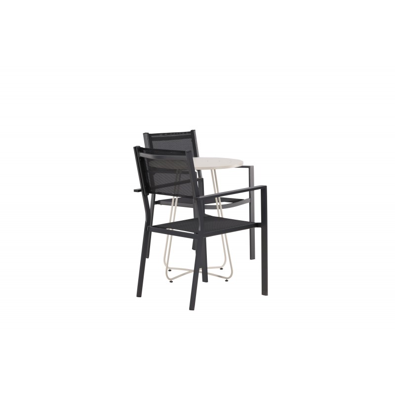 Bacong Rundt Loungesæt - Havemøbelsæt - Beige,Sort