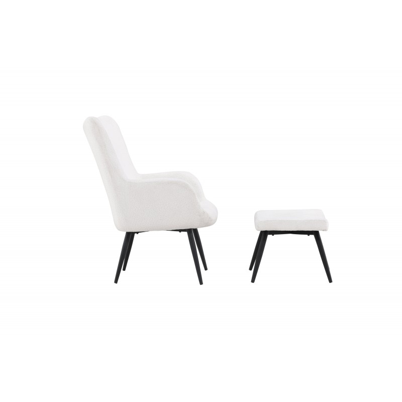 Como Lænestol  - Sort og Hvid