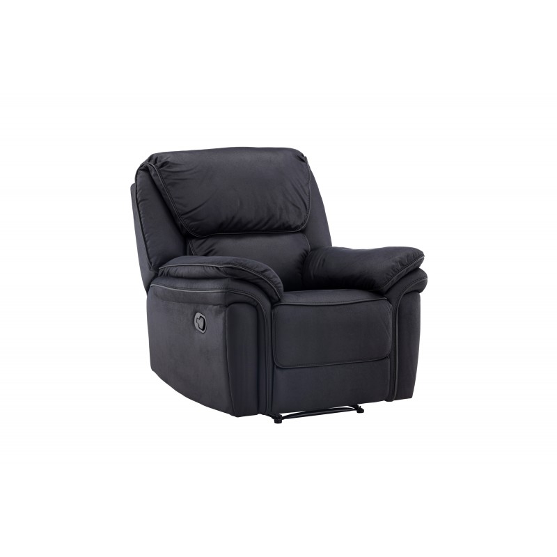 Saranda Recliner Lænestol  - Sort Mikrofiber
