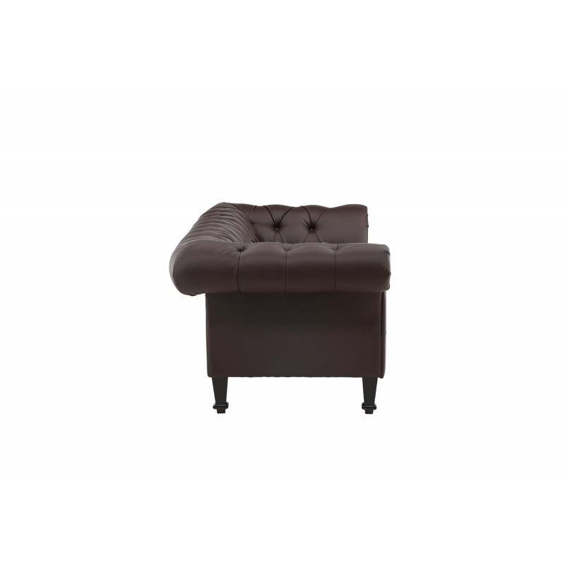 atran 3 personers Sofa  - Sort og Brun
