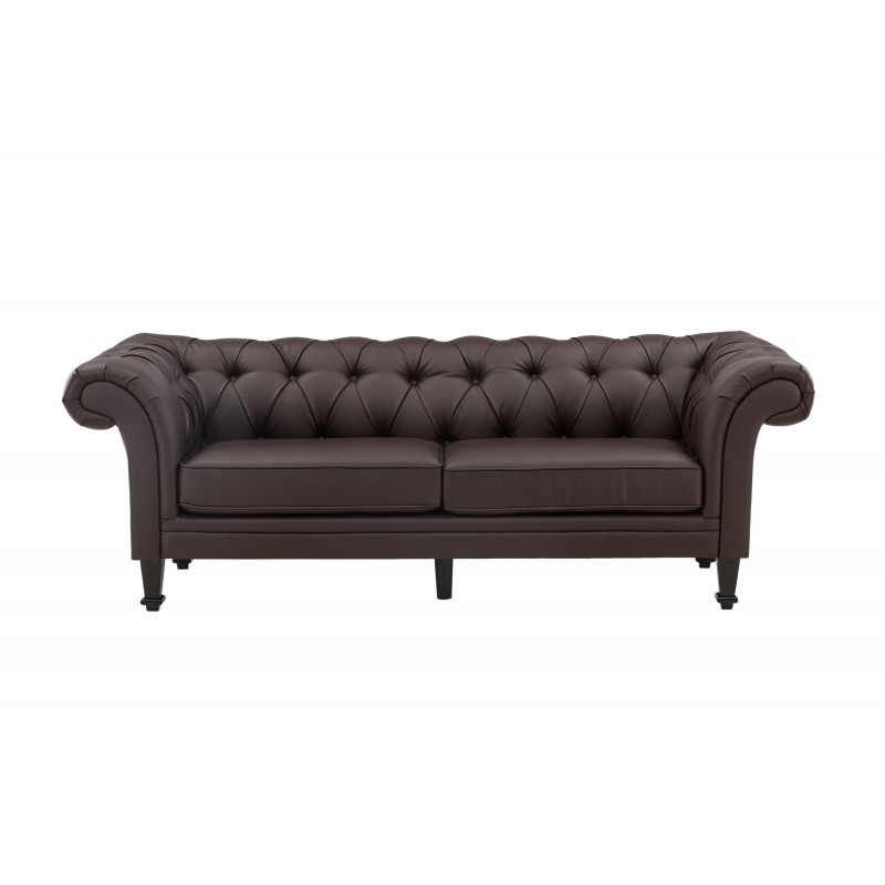atran 3 personers Sofa - Sort og Brun billede