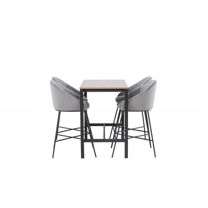 Camden t Spisebordssæt  - Mørkegrå og Valnød