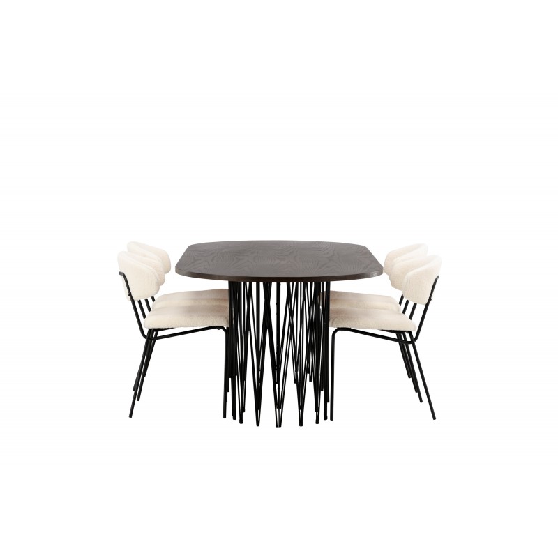 Stone Ovalt spisebordssæt