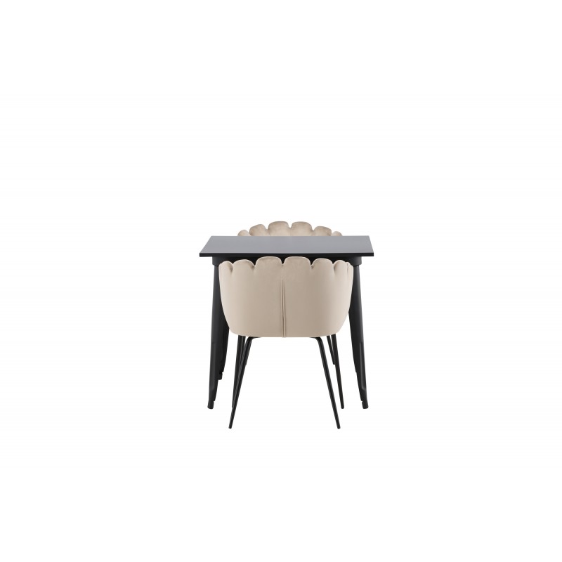 Tempe Spisebordssæt - Beige og Sort