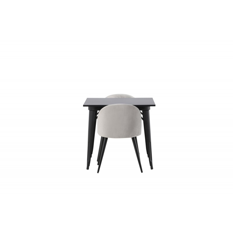 Tempe e Spisebordssæt  - Sort og Grå