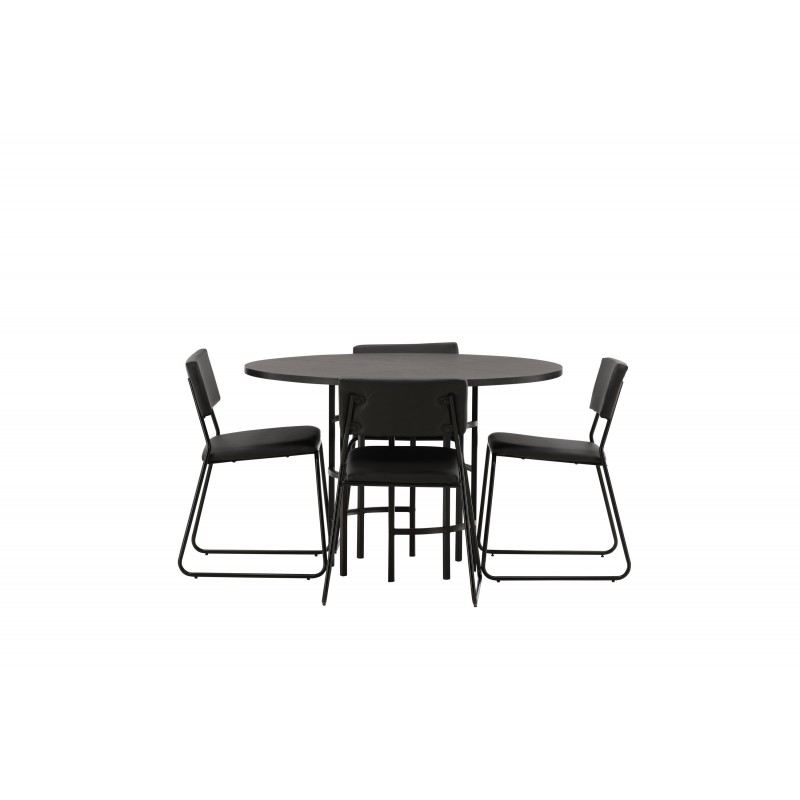 Hjallese Rundt Spisestuemøbler  - Sort
