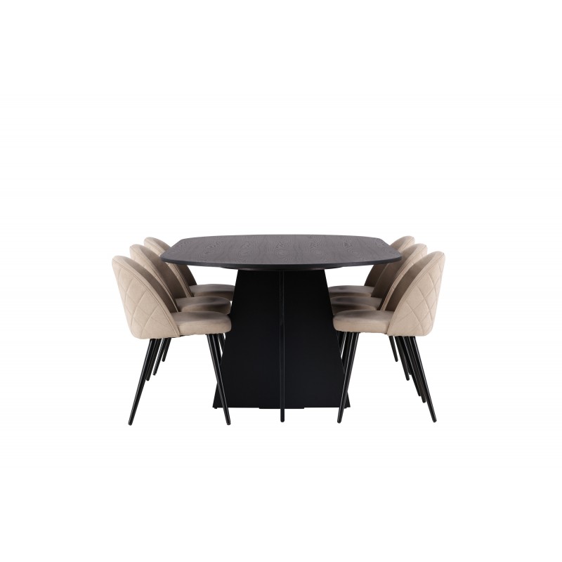 Spisebordssæt Bootcut med Spisebordsstole Velvet