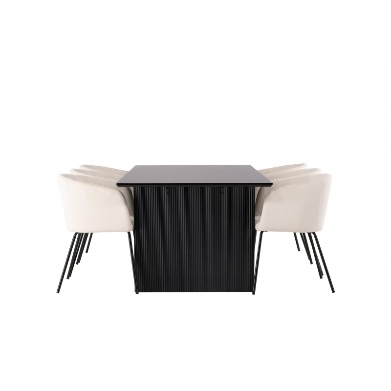 Spisebordssæt Vail med Spisebordsstole Berit